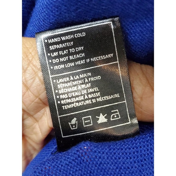 Jack Women's Solid Blue Acrylic Long Sleeve Round Neck Pullover Casual Sweater S - Picture 11 of 12